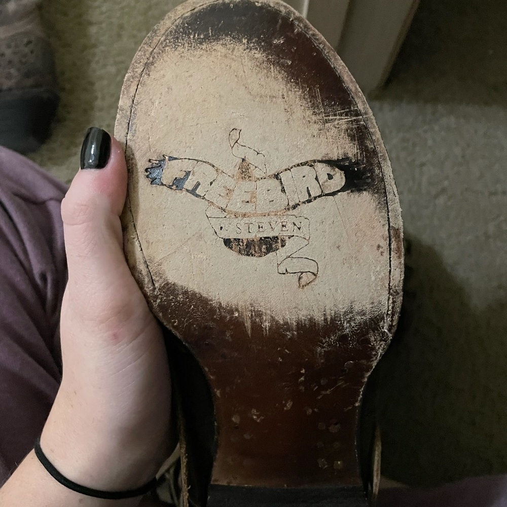 Freebies by Steven brown fringe booties